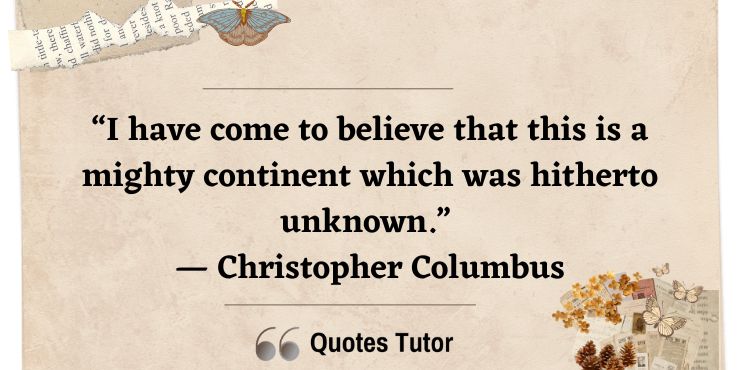 Christopher Columbus quotes about America