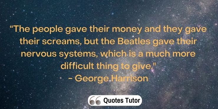 George Harrison Quotes About Giving