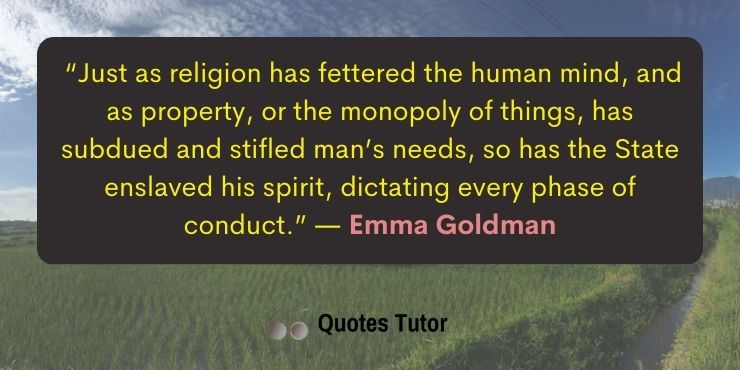 Emma Goldman Quotes On Anarchism And Religion
