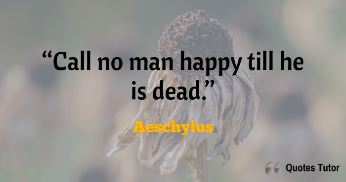 Aeschylus Quotes About Death