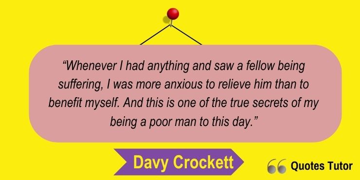 Welfare Related Davy Crockett Quotes